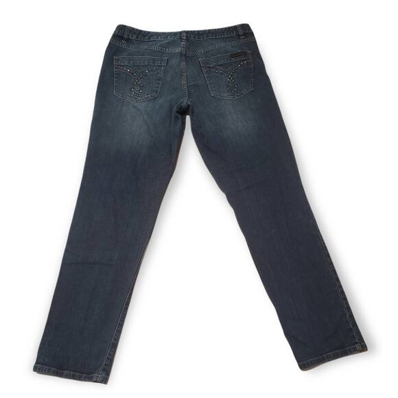 Calvin Klein Denim Jeweled Boyfriend Jeans - Size 32/14 - Picture 4 of 6